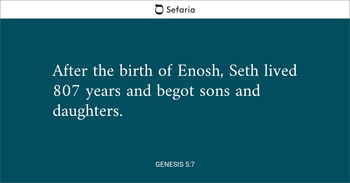 Genesis 5:7