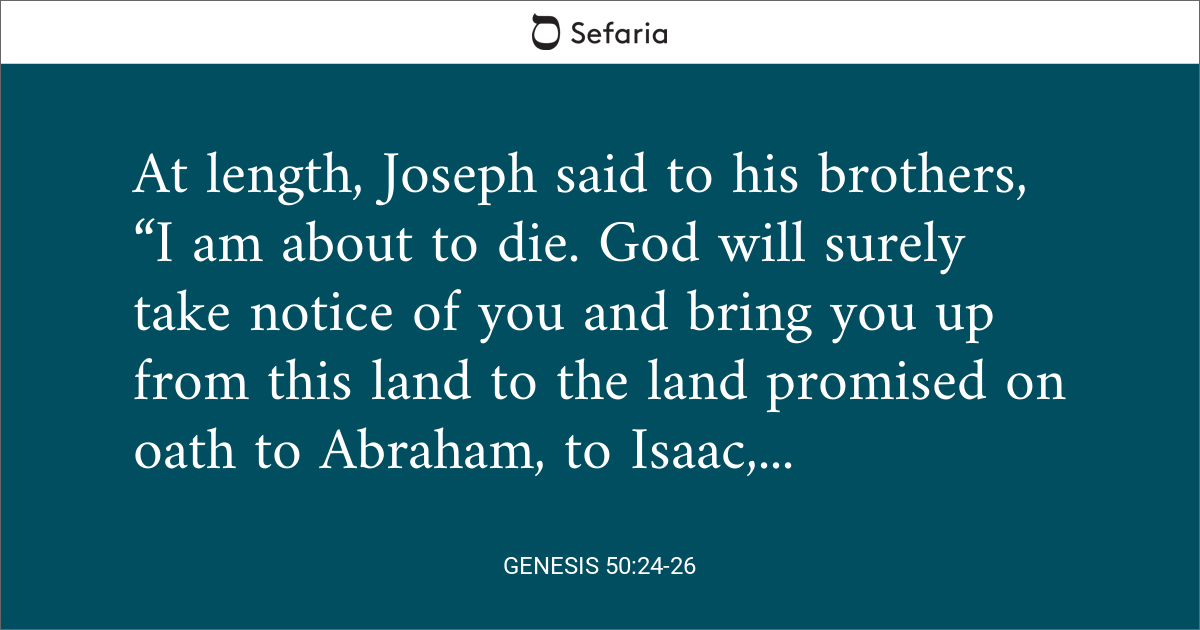 Genesis 50 24 26