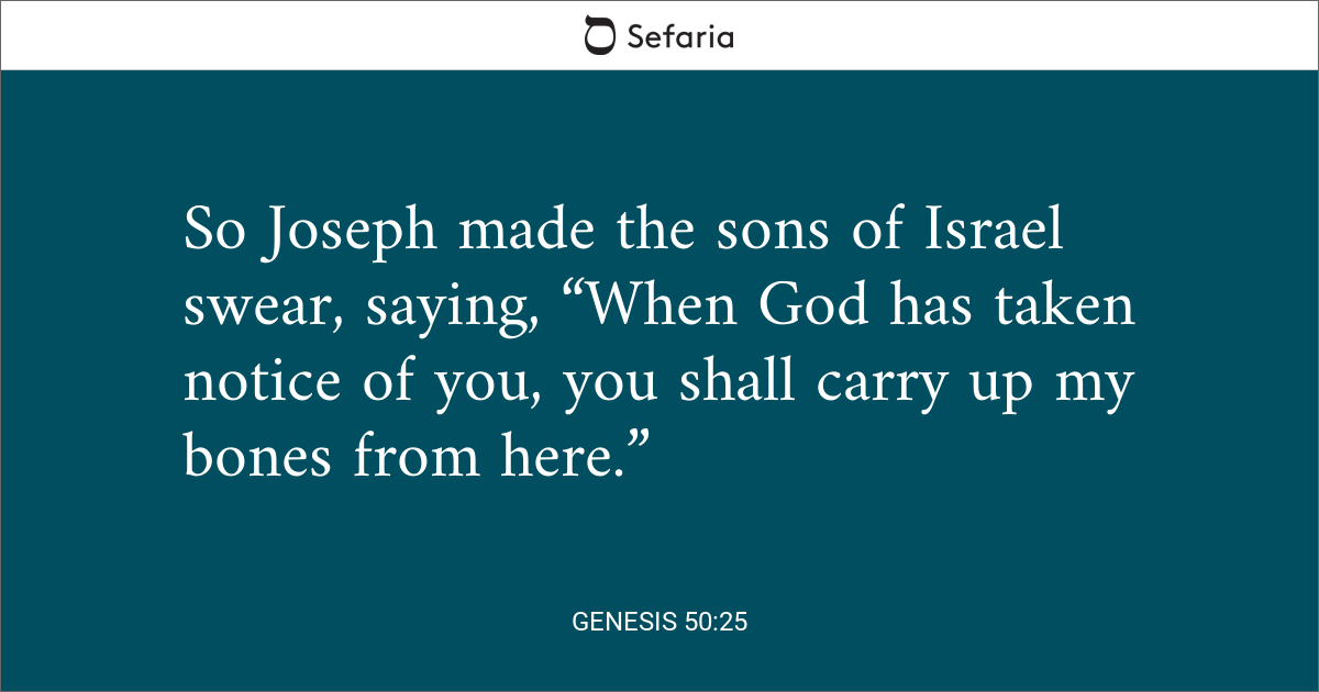 Genesis 50 25 Sefaria Library