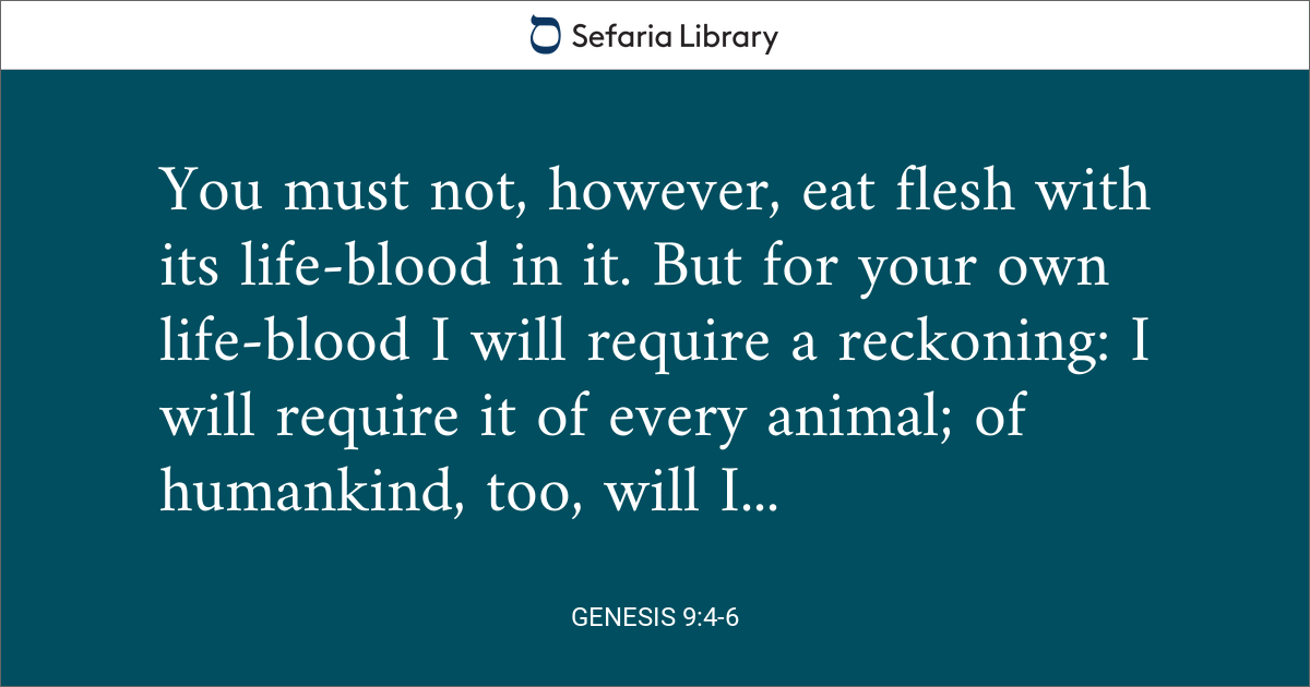 Genesis 9:4 | Sefaria Library