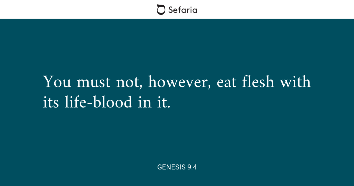 Genesis 9:4 | Sefaria Library