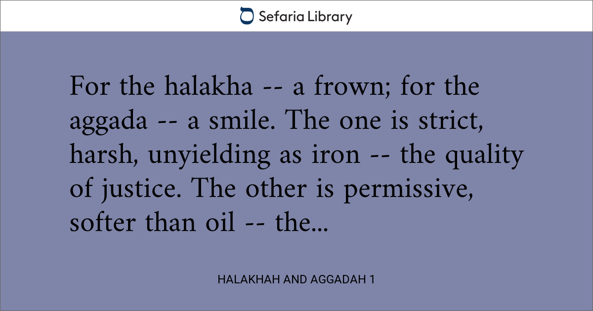 Halakhah And Aggadah 1