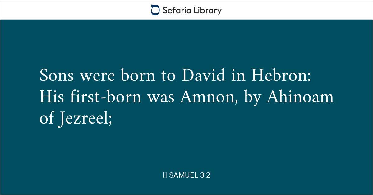 II Samuel 3:2
