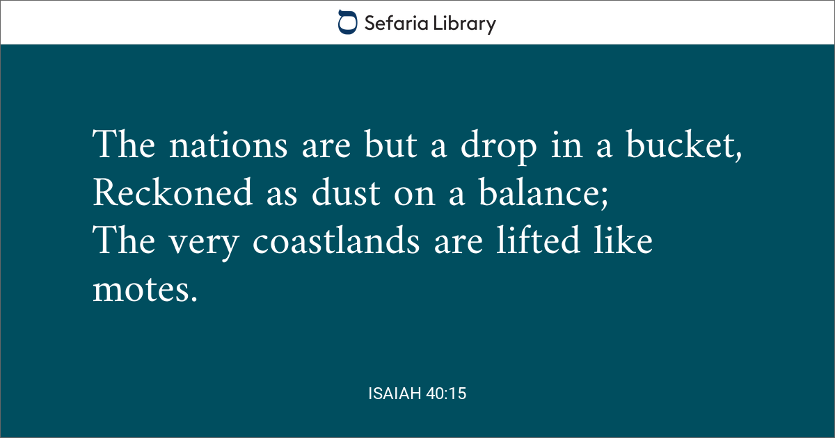 Isaiah 40:15 | Sefaria Library