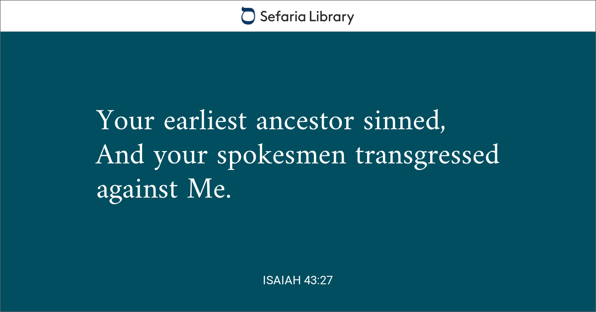 Isaiah 43:27