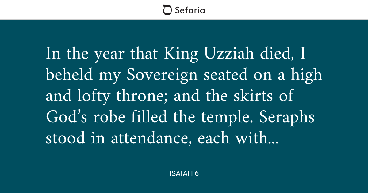 Isaiah 6 Sefaria Library