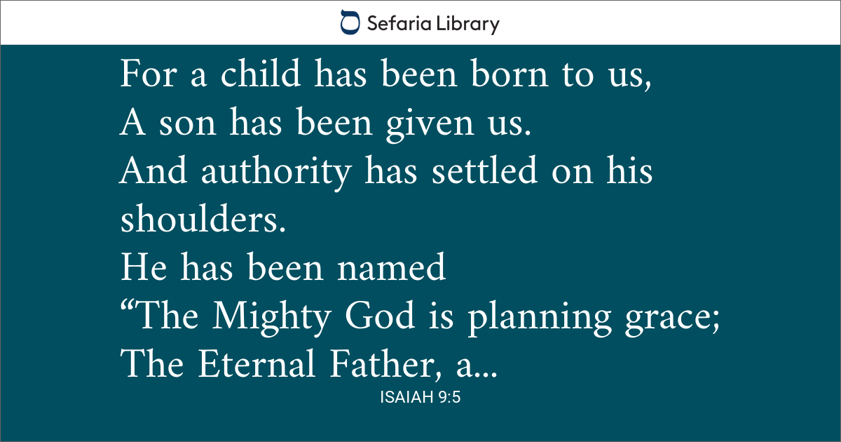 Isaiah 9:5 | Sefaria Library