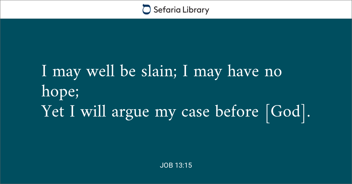 Job 13 15