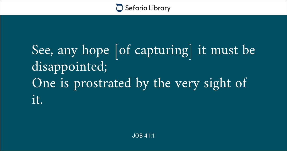 Job 41:1 | Sefaria Library