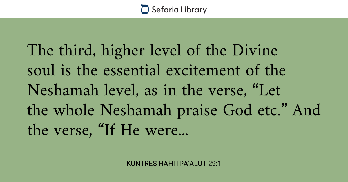 Kuntres HaHitpa'alut 29:1 | Sefaria Library