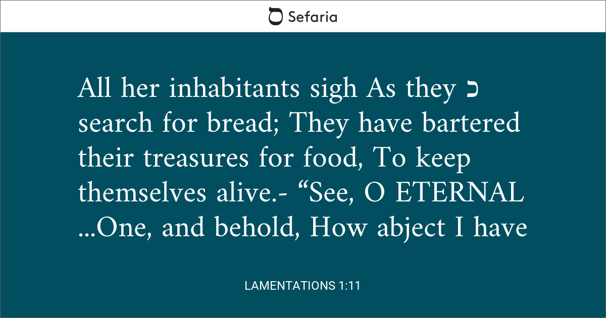 Lamentations 1 11 Sefaria Library