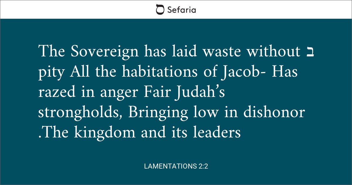 Lamentations 2 2