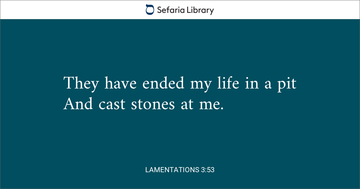 Lamentations 3:53