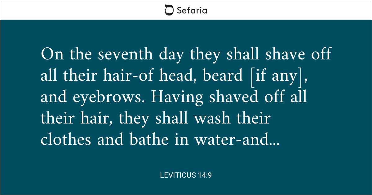 Leviticus 14:9 | Sefaria Library