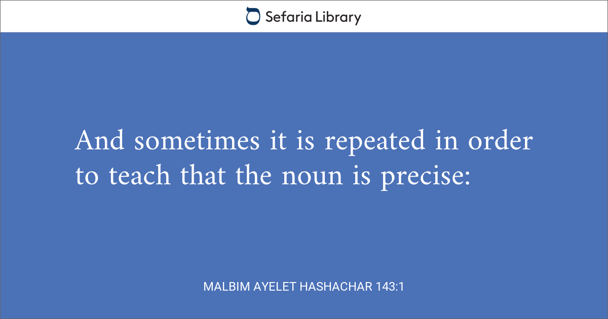 Malbim Ayelet HaShachar 143:1