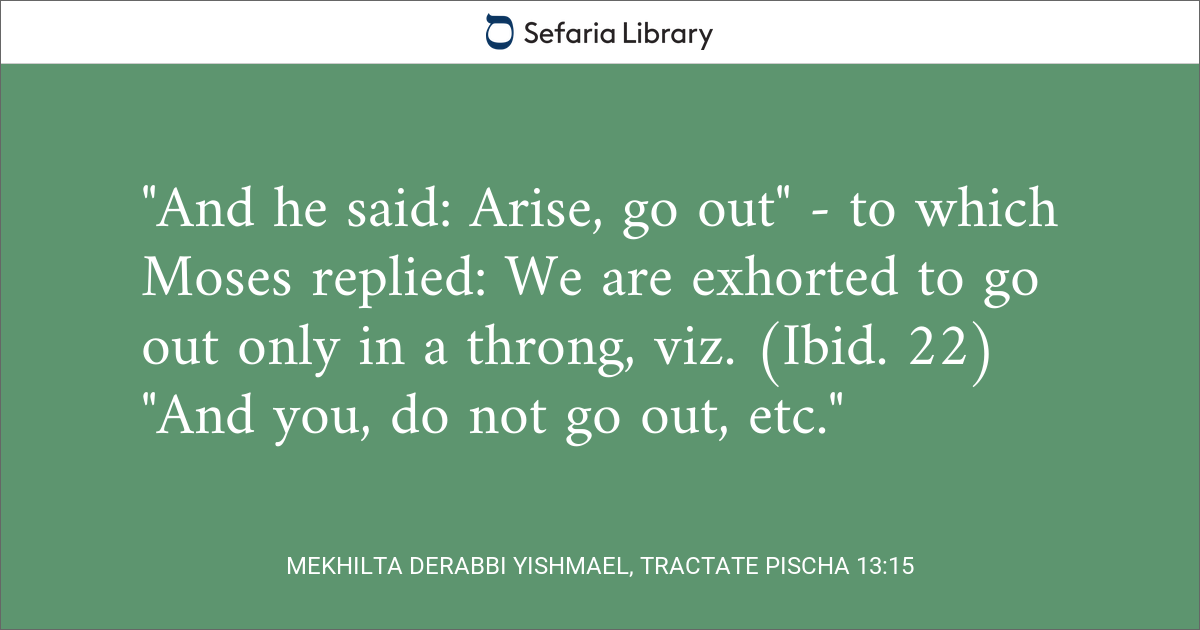 Mekhilta DeRabbi Yishmael, Tractate Pischa 13:15 | Sefaria Library