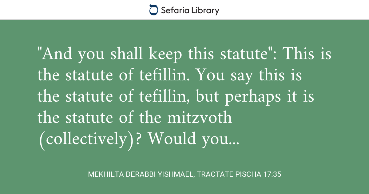 Mekhilta DeRabbi Yishmael, Tractate Pischa 17:35 | Sefaria Library