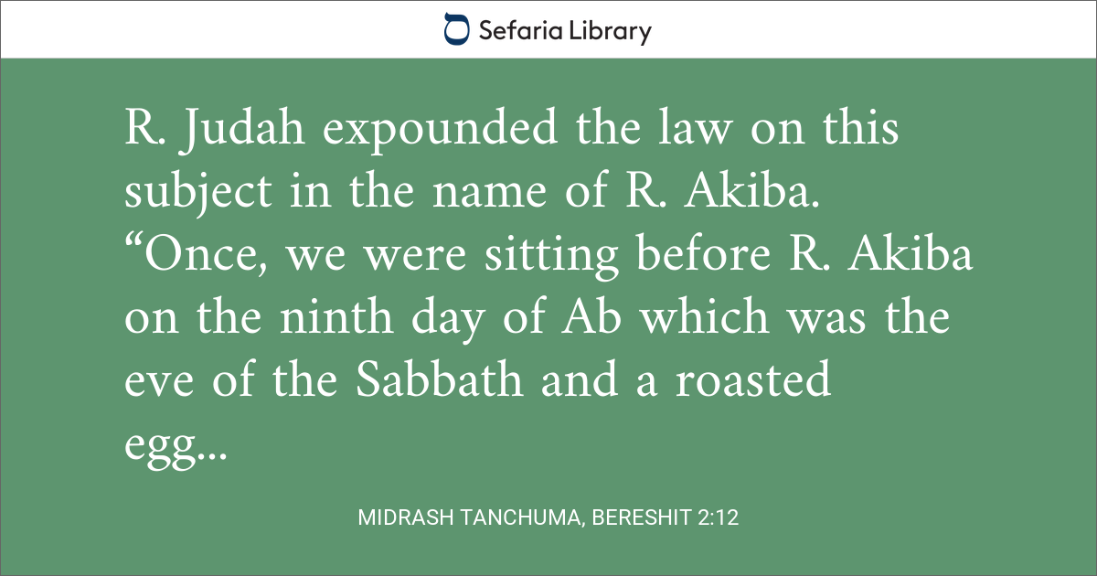 Midrash Tanchuma, Bereshit 2:12 | Sefaria Library