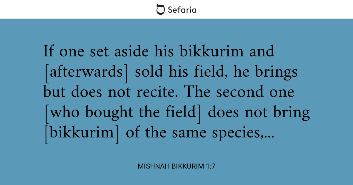 Mishnah Bikkurim 1 7 Sefaria Library