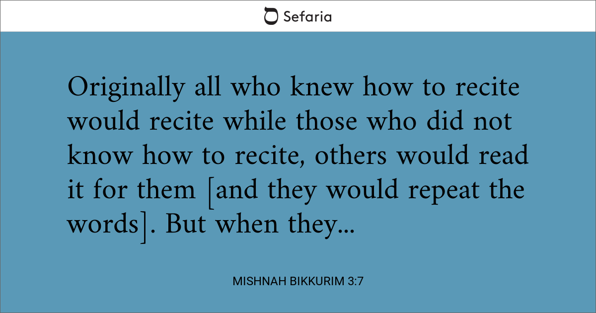 Mishnah Bikkurim 3 7 Sefaria Library