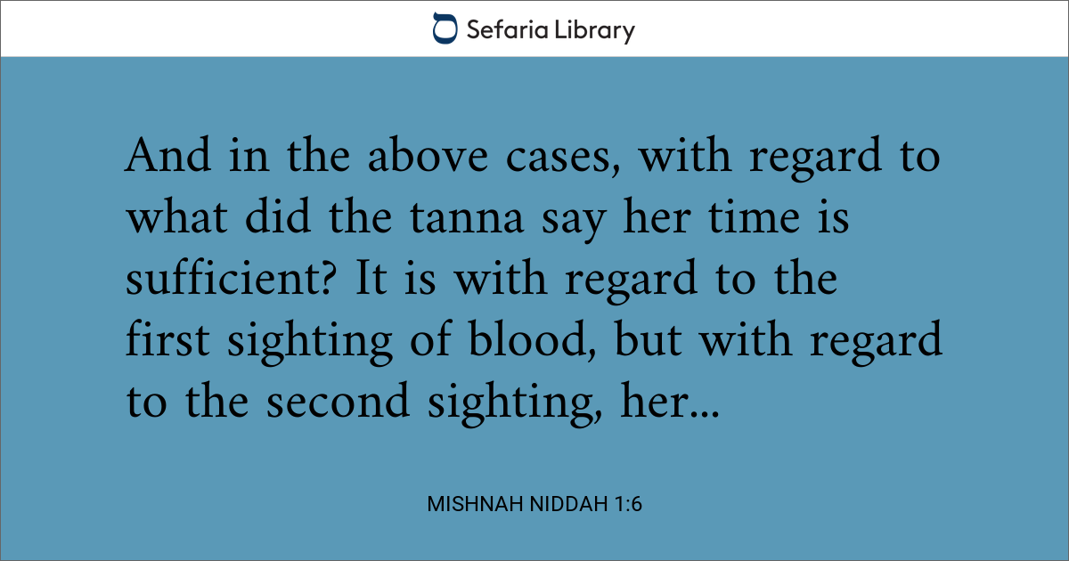 Mishnah Niddah 1:6 | Sefaria Library