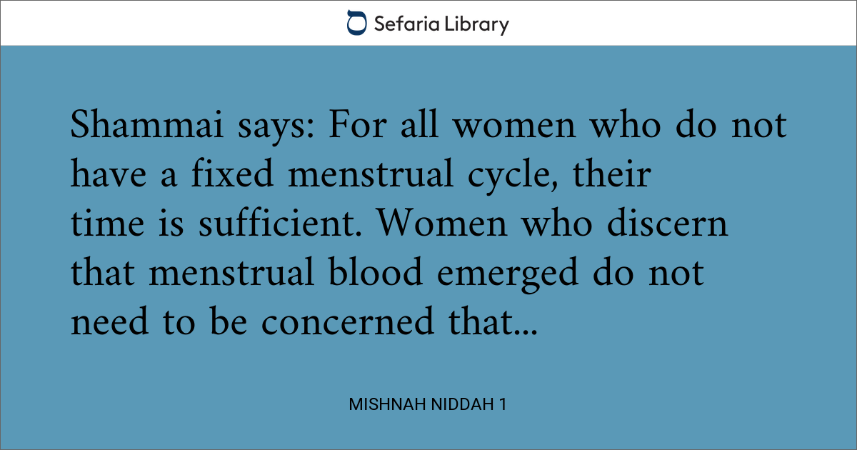 Mishnah Niddah 1
