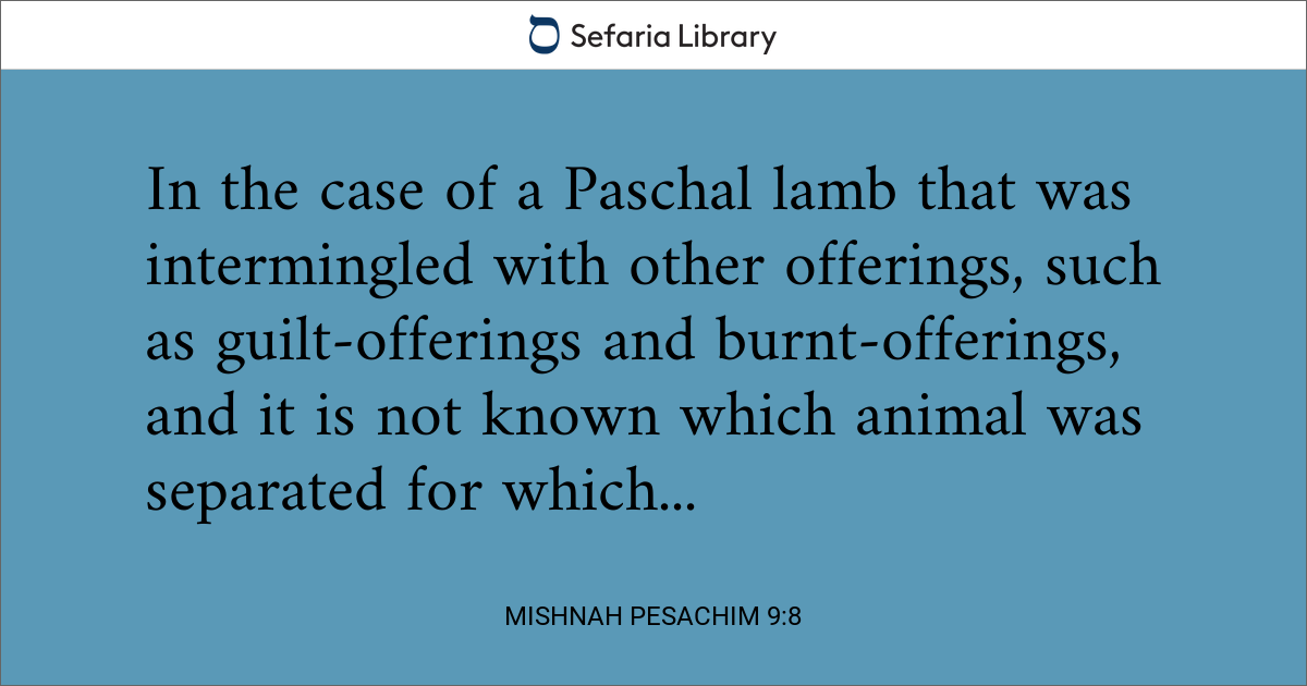 Mishnah Pesachim 9:8