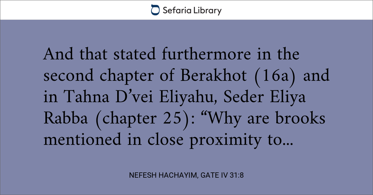 Nefesh HaChayim, Gate IV 31:8 | Sefaria Library