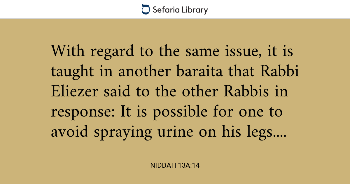 Niddah 13a:14 | Sefaria Library