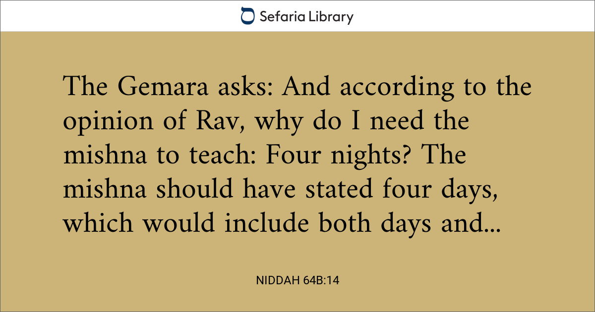 Niddah 64b:14 | Sefaria Library