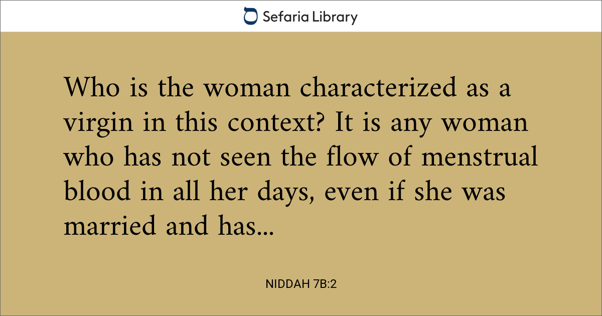 Niddah 7b:2 | Sefaria Library