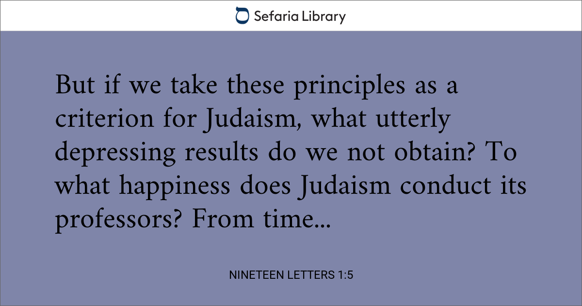 Nineteen Letters 1:5