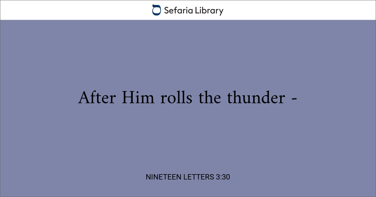 Nineteen Letters 3:30