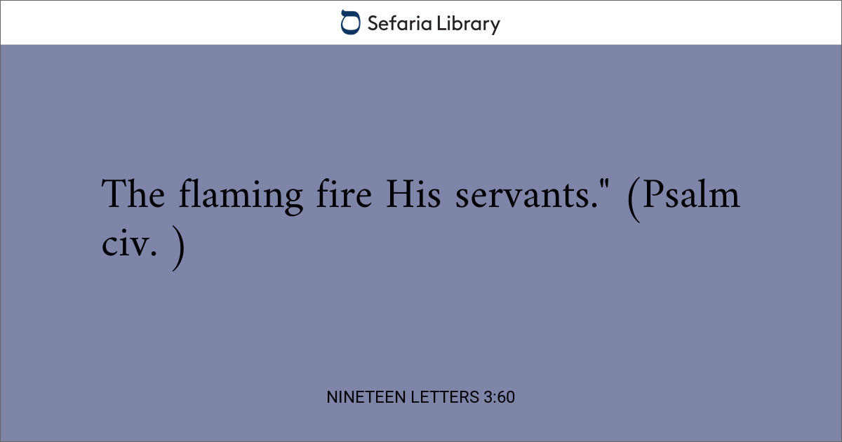 Nineteen Letters 3:60 | Sefaria Library