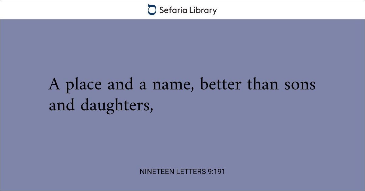 Nineteen Letters 9:191 | Sefaria Library