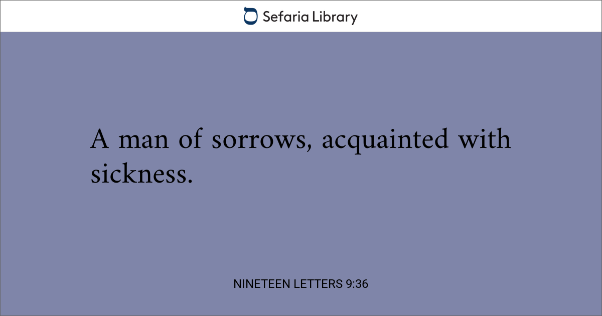 Nineteen Letters 9:36