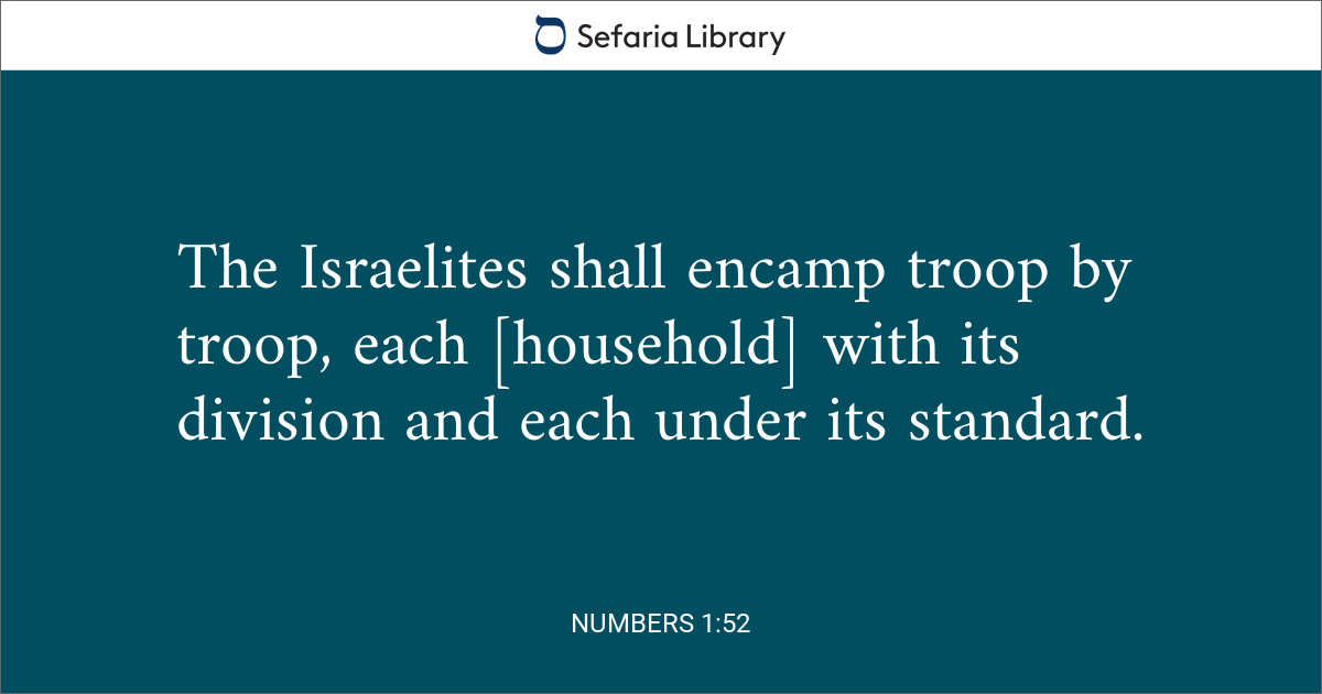 Numbers 1:52 | Sefaria Library