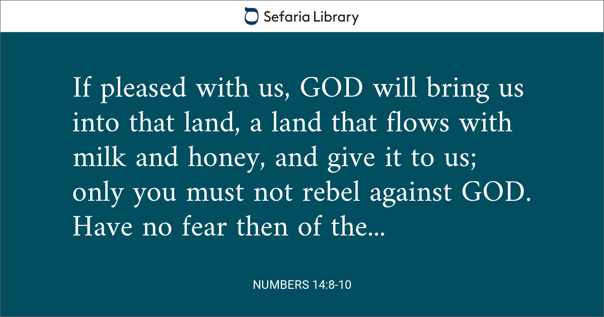 Numbers 14:8-10 | Sefaria Library