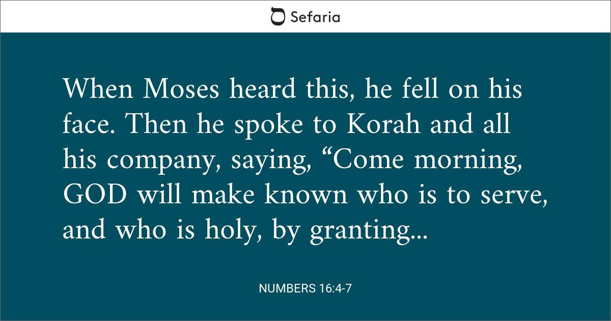 Numbers 16:4-7