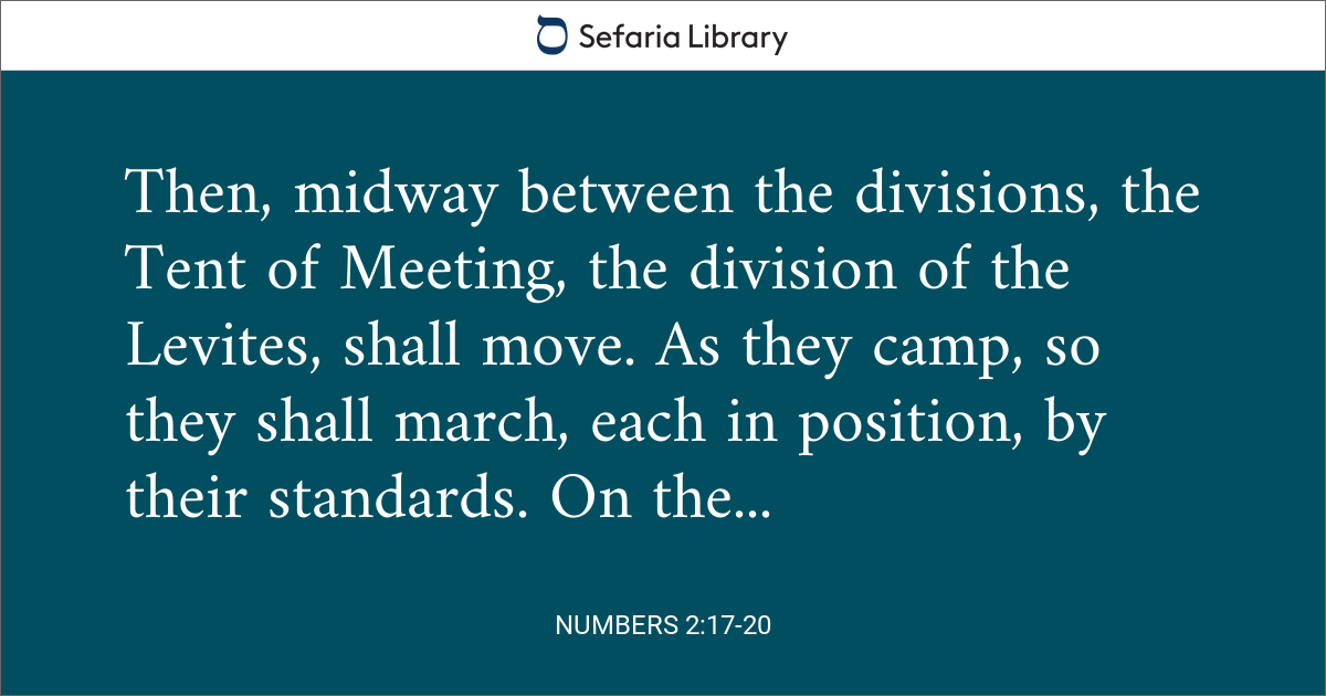 Numbers 2:17-20