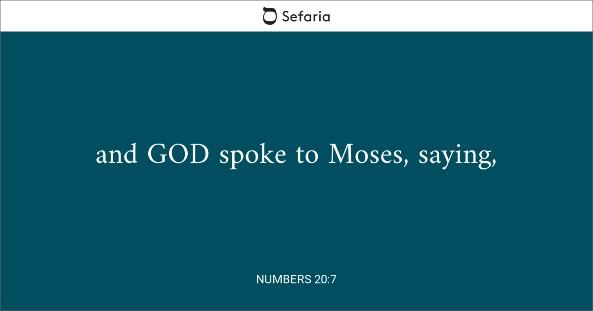Numbers 20:7