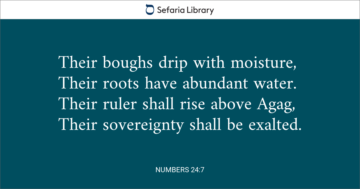 Numbers 24:7 | Sefaria Library