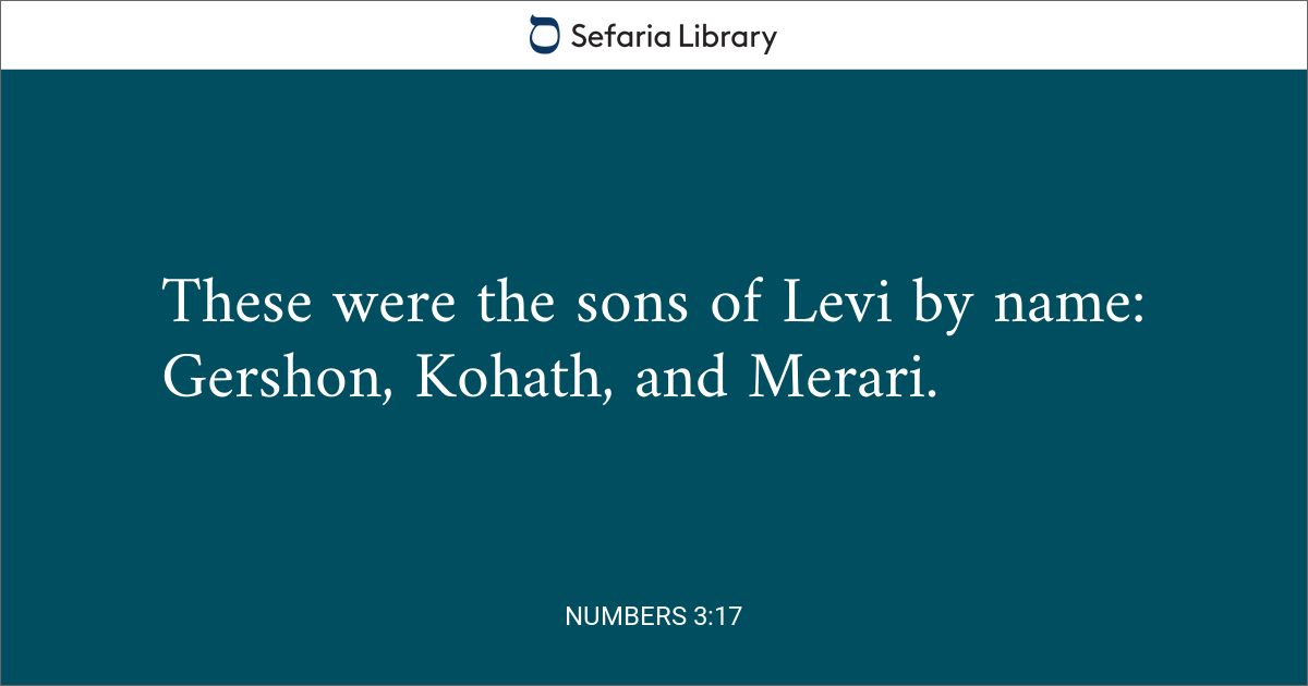 Numbers 3 17