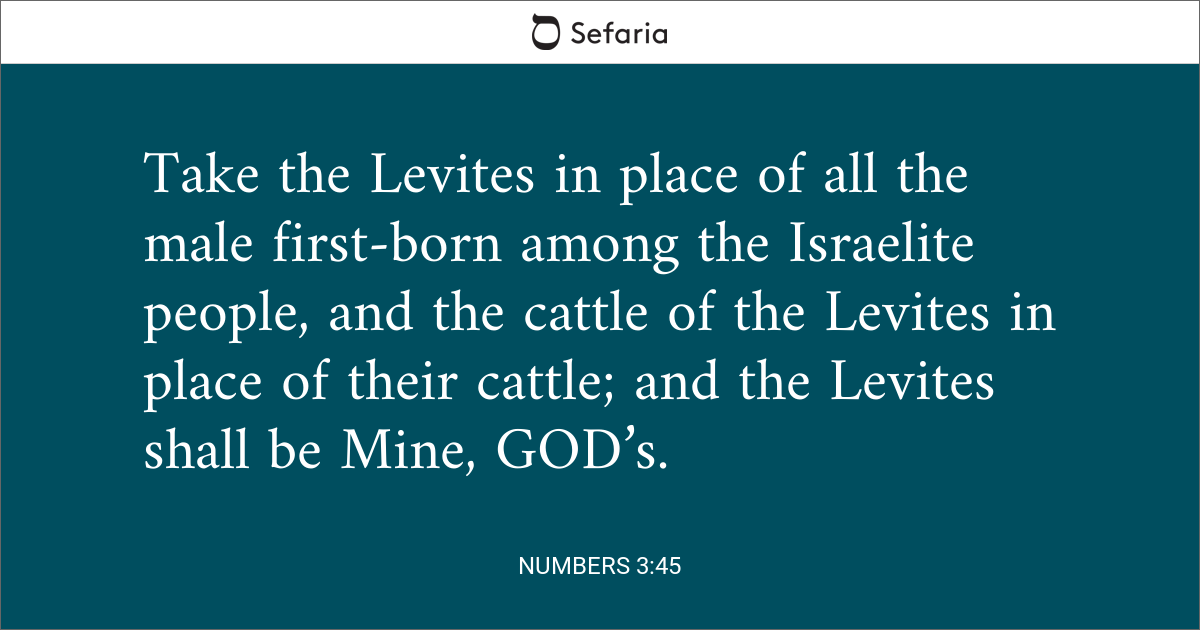 Numbers 3:45 | Sefaria Library