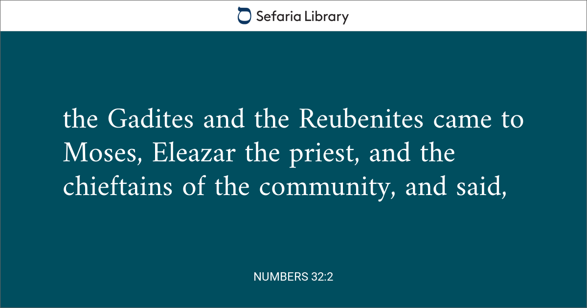 Numbers 32:2
