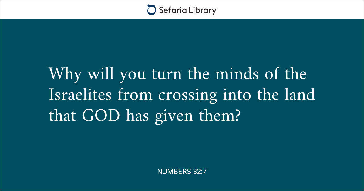 Numbers 32:7