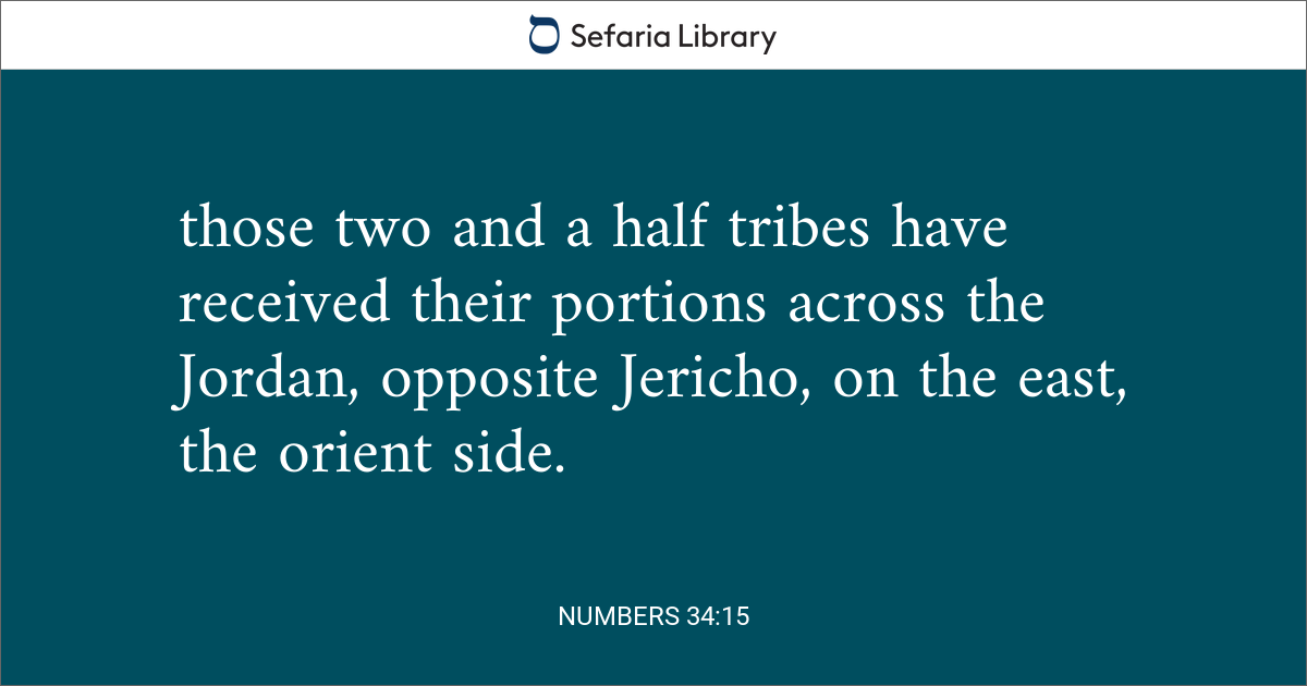 Numbers 34:15 | Sefaria Library