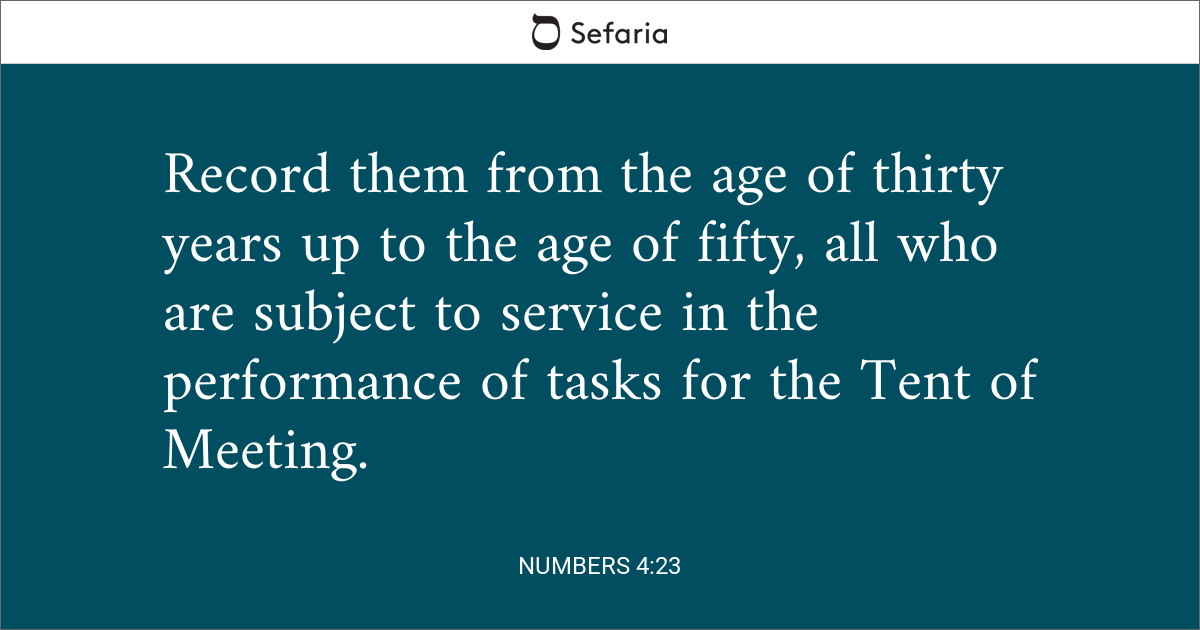Numbers 4 23 Sefaria Library
