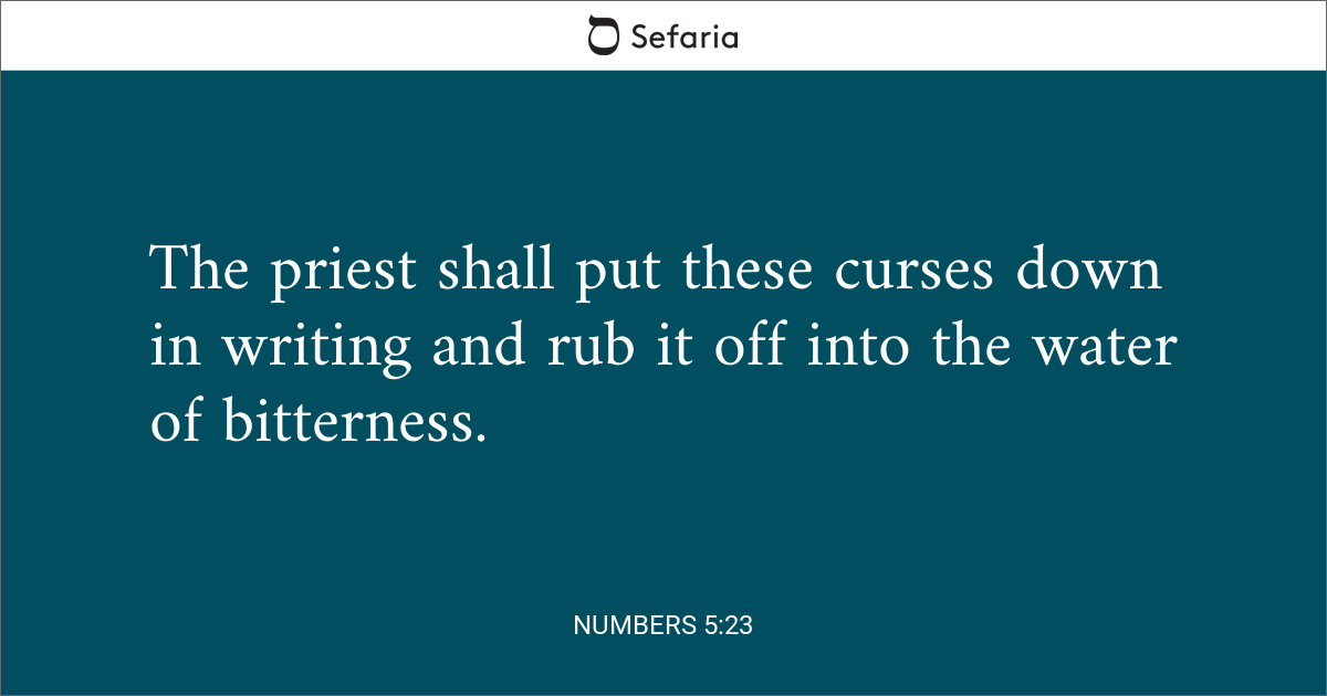 Numbers 5:23