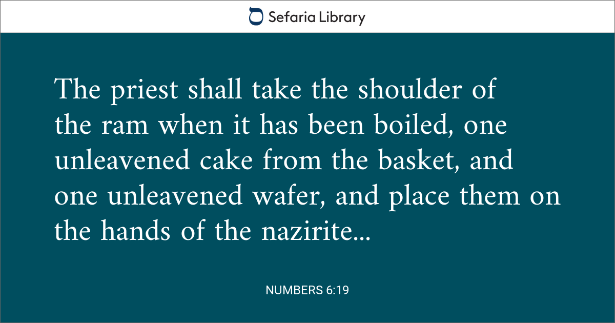Numbers 6:19 | Sefaria Library